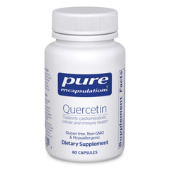 Front label of Pure Encapsulations Quercetin 500 mg bottle