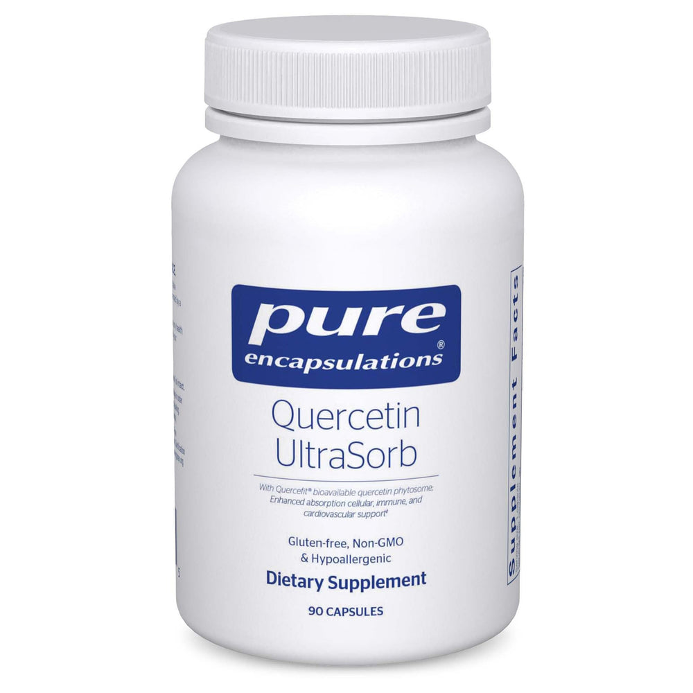 Front view bottle of Pure Encapsulations Quercetin UltraSorb, 90 capsules
