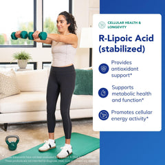 Supplement facts panel for R-Lipoic Acid (Stabilized)