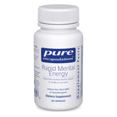 Bottle of Pure Encapsulations Rapid Mental Energy on white background
