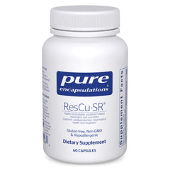 Bottle of Pure Encapsulations ResCu-SR 60 capsules