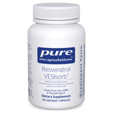 Front view of Pure Encapsulations Resveratrol VES-Sorb 90 capsules