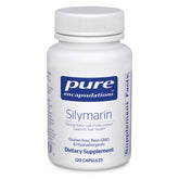 Pure Encapsulations Silymarin 120-cap bottle with 250 mg milk thistle capsules