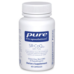 Bottle of Pure Encapsulations SR-CoQ10 with PQQ – Heart Health Support