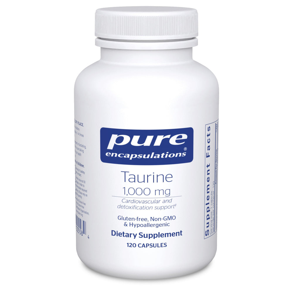 Pure Encapsulations Taurine 1000 mg bottle with 120 capsules