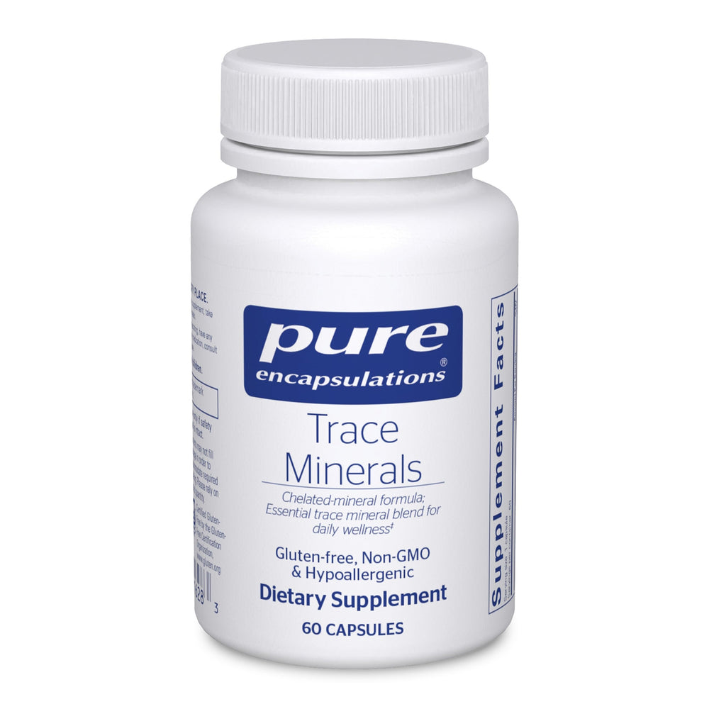 Pure Encapsulations Trace Minerals bottle and label