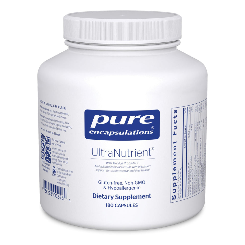 Pure Encapsulations UltraNutrient minerals and multivitamins bottle - 180 capsules (hero image)