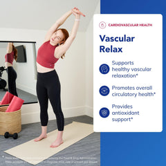 Vascular Relax capsules arranged in a row