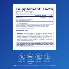 Box and bottle of Pure Encapsulations Vitamin A on white background