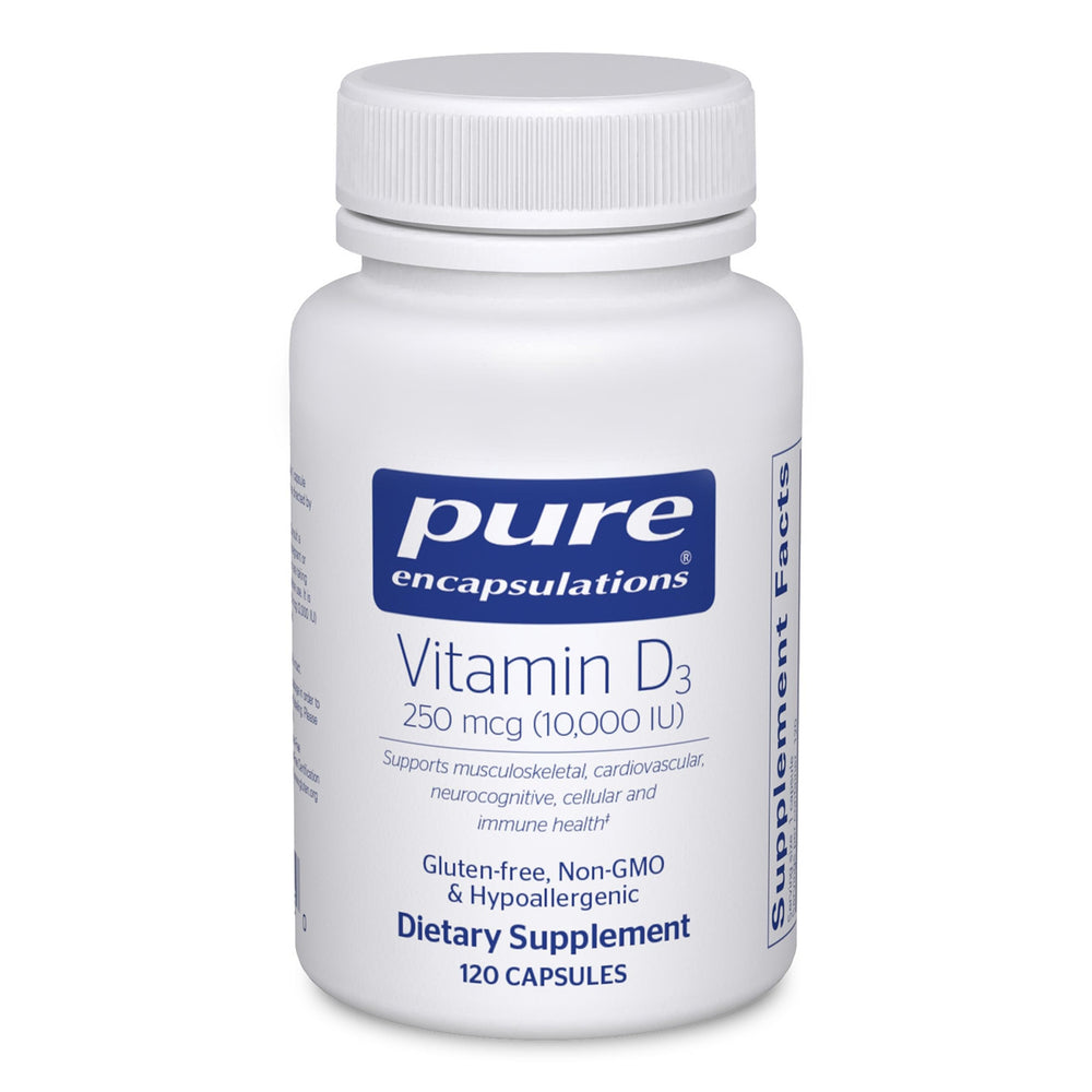 Pure Encapsulations Vitamin D3 bottle with 120 capsules