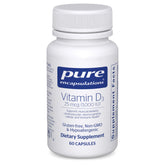 Bottle of Pure Encapsulations Vitamin D3 25 mcg (1,000 IU) 60 capsules
