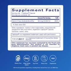 Close-up of Vitamin D3 VESIsorb capsules