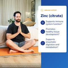 Zinc citrate illustrating absorption and metabolism support