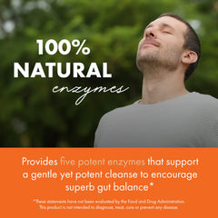 Close-up of digestive enzyme label