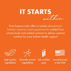 Lifestyle image featuring Pure Essence supplements