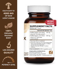 Lion's Mane 6:1 extract 250 mg per capsule
