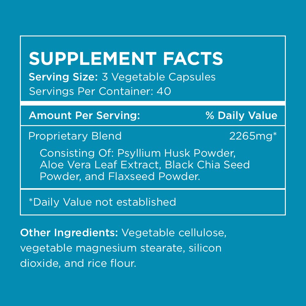 Plant-based ingredients chia and flax in Stay Ready Fiber for fiber and omega-3s