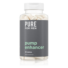 Pure for Men Pump Enhancer bottle with capsules for focused workouts and sustained stamina.