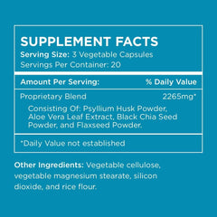 Pure for Men Stay Ready Fiber ingredients chia flax psyllium clearly displayed.