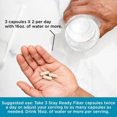Pure for Men Stay Ready Fiber packaging on desk conveys everyday convenience.