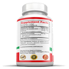 Label showing NON-GMO cranberry concentrate