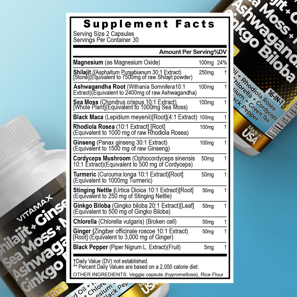 Turmeric and Black Pepper for enhanced absorption in capsules