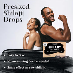 Close-up of Himalayan Shilajit Dry Drops droplets