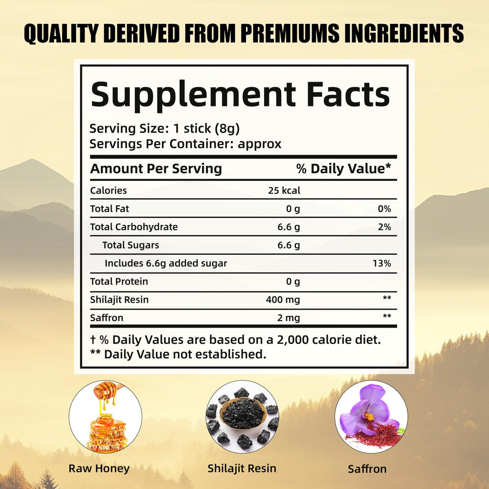 Close-up of Himalayan Shilajit Honey Stick