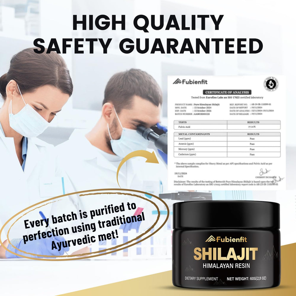 Shilajit resin stirred into warm beverage