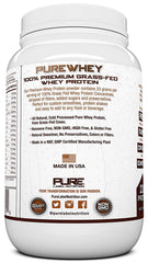 Serving scoop with chocolate whey protein concentrate