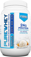 Pure Label Nutrition Grass-Fed Vanilla Whey Protein Powder Canister - 2lb