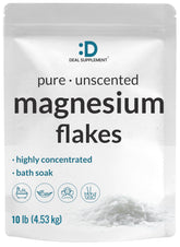 10-pound pouch of unscented magnesium chloride flakes