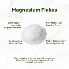 Close-up of magnesium chloride flakes for baths
