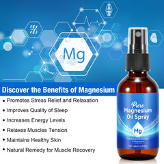 Front view of Pure Magnesium Oil Spray bottle