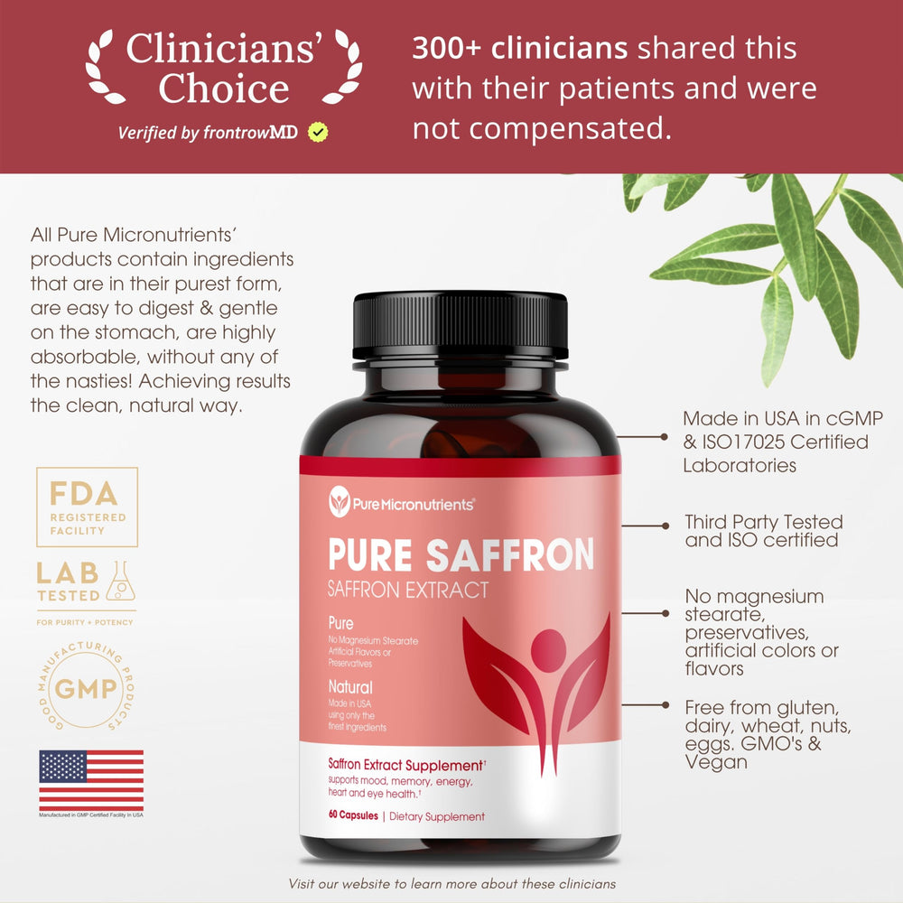 Close-up of saffron capsules emphasizing quality and convenient daily use.