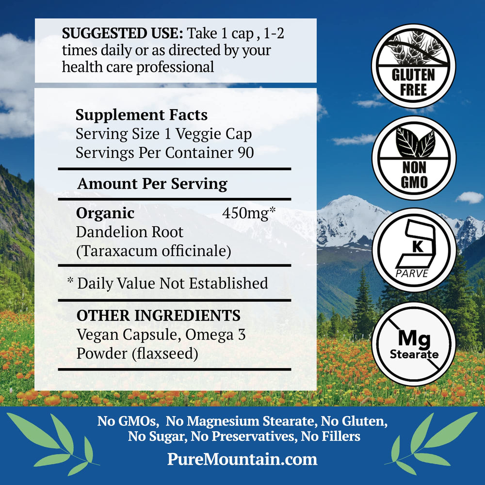 Back label with ingredients and certifications on the bottle