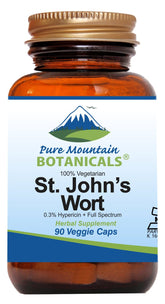 Pure Mountain Botanicals St. John's Wort capsules 450mg, organic herb formula