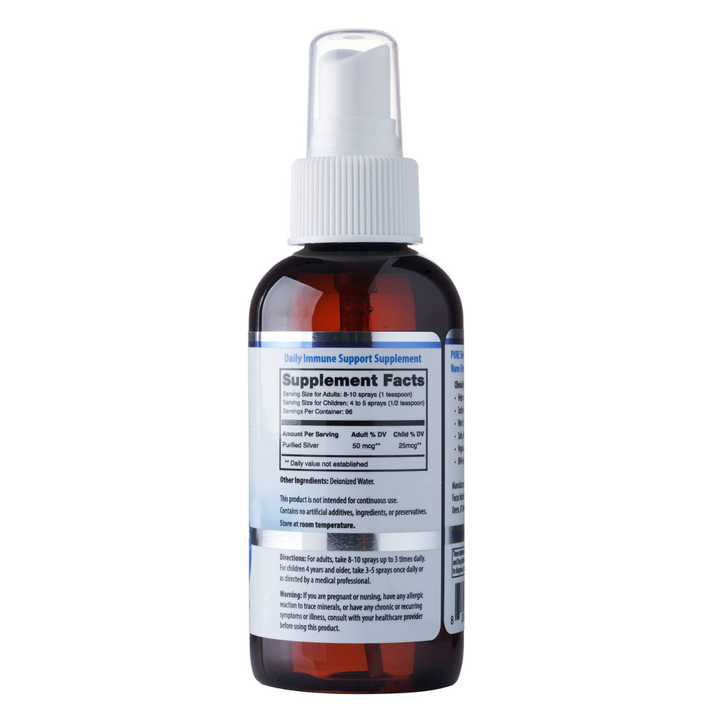 BPA-free UV-protected bottle of Pure Nano Silver Spray