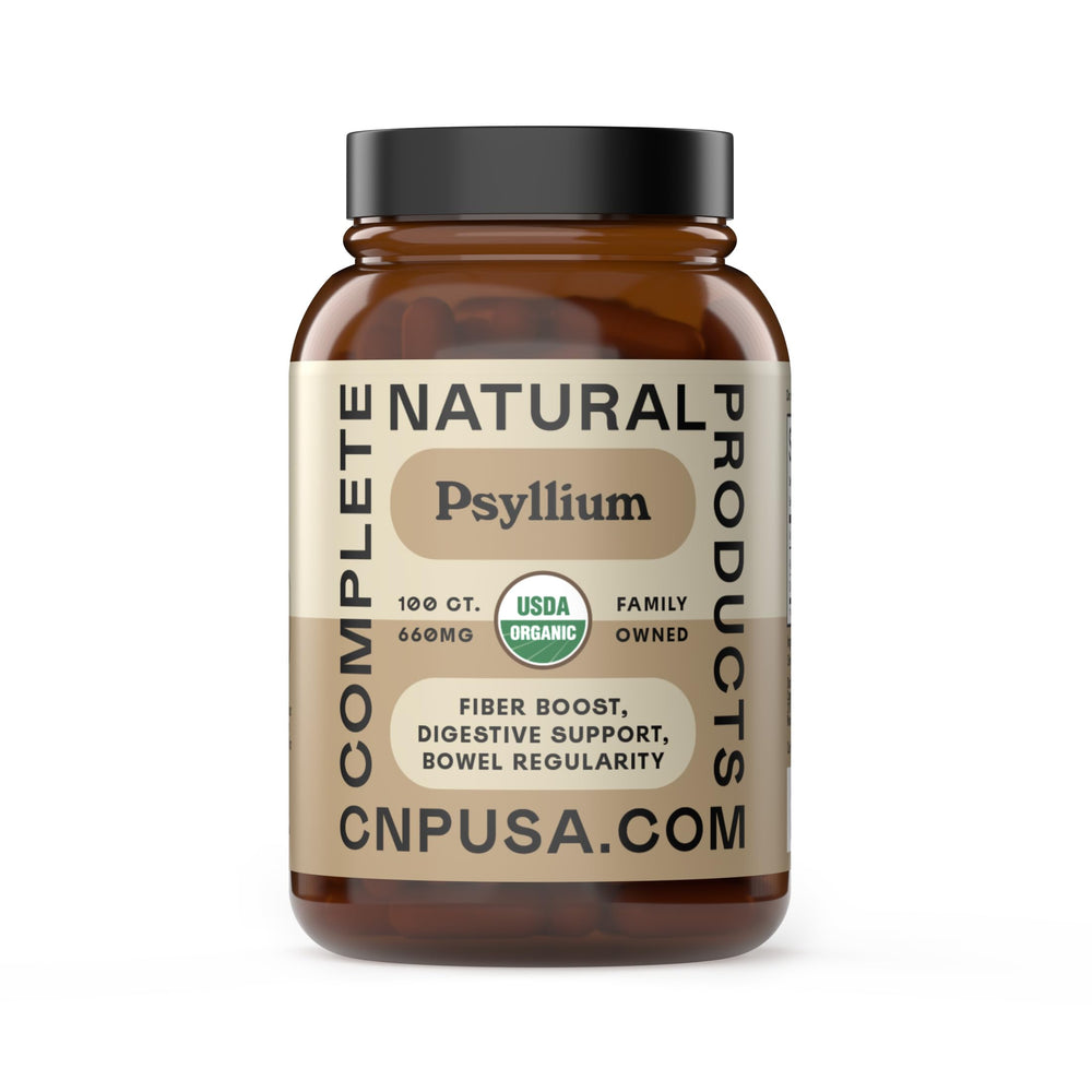 Bottle of Pure Natural Psyllium Husk Capsules 660mg