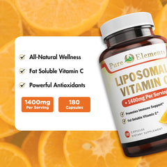 Vitamin C liposomal supplement bottle label