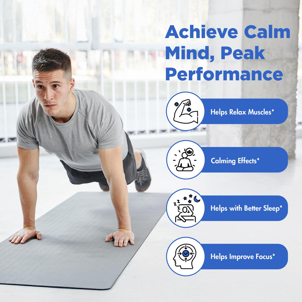 Close-up of supplement bottle and capsules