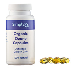 Bottle of Pure Organic Ozonated Olive Oil Capsules 120 count