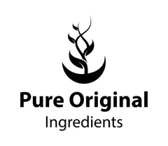 PURE ORIGINAL INGREDIENTS etiqueta con información de lote y verificación