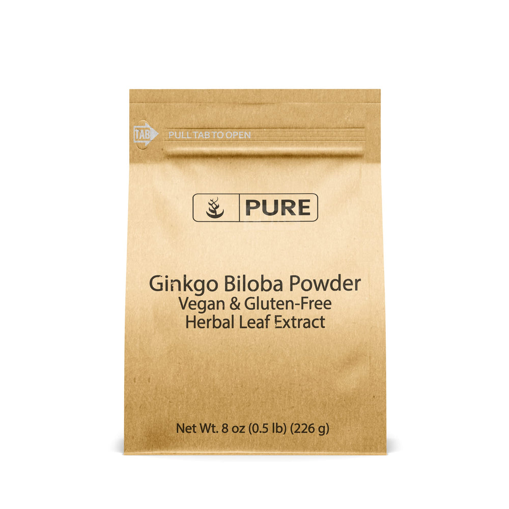 Front view of Pure Original Ingredients Ginkgo Biloba Powder 8 oz
