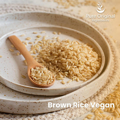 Pure Original Ingredients gluten-free brown rice protein powder jar for clean nutrition.