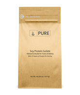 PURE ORIGINAL INGREDIENTS Soy Protein Isolate bag front, ideal for clean shakes.