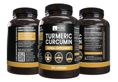 Lab verification seal on turmeric curcumin supplement