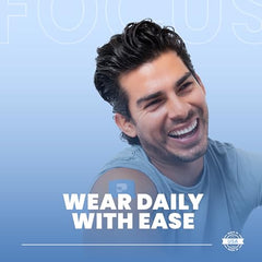 Pure Patch Focus patch adheres to skin for all-day comfort.