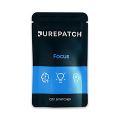 Pure Patch Focus patch on arm for discreet, on-the-go focus support.