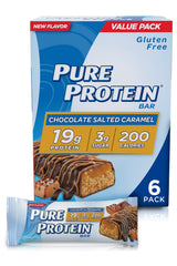 Front of Pure Protein Bars Chocolate Salted Caramel package